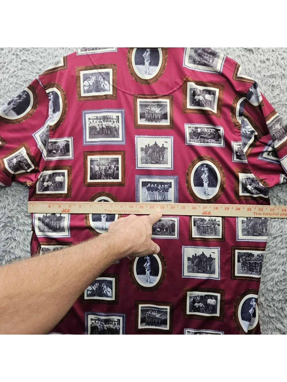 Royal & Awesome Performance Polo Shirt Men 2XL Portraits Pictures Contrast